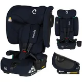 lionelo NELLY I-SIZE Faltbarer Kindersitz 76-150 cm (ca. 15 Monate - 12 Jahre) Gruppe 1 2 3 Einbau mit ISOFIX und TT-Gurt hinten, Seitenschutz, Kopfstützen- und Rückenlehnenverstellung