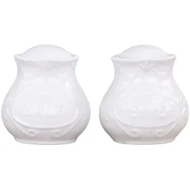Chic Antique Provence Salz- / Pfefferstreuer Set 6 cm Weiß unbefüllt