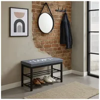 Hti-Living Sitzbank mit Schuhregal und Polster Metallgestell mit LOFT