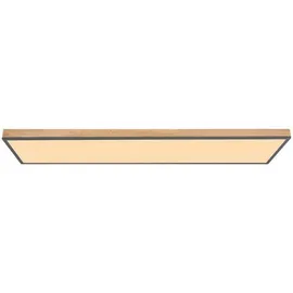 GLOBO LED-Deckenleuchte Doro Holzfarben/Graphit 120 x 30 cm