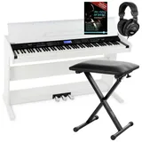 FunKey DP-88 II Digitalpiano Set (88 anschlagsdynamische Tasten, 360 Sounds, 160 Styles, MP3-Player, inkl. Keyboardbank, Kopfhörer und Klavierschule)