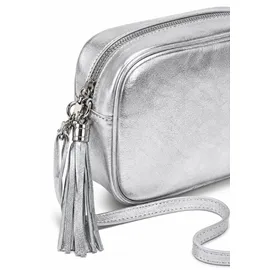 COLLEZIONE ALESSANDRO Umhängetasche Leder Silber