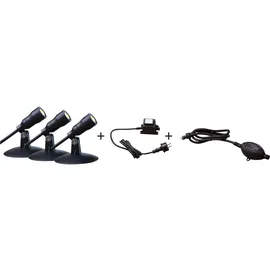 HEISSNER SMART LIGHT Starter-Set LED-Spots für Teich Pool und Garten Warmweiss