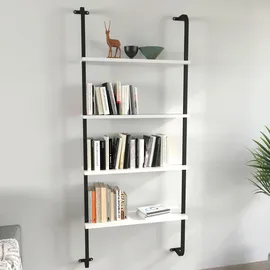 VCM Insasi Bücherregal 64 x 20 x 150 cm Weiß