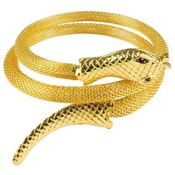 Widdmann Kostüm Schlangenarmband, Schönes goldenes Armband im Schlangendesign
