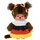 Monchhichi Mädchen im Deutschland-Kleid 20 cm Braun
