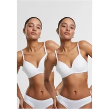 URBAN CLASSICS padded Bra in white+white | Weiß