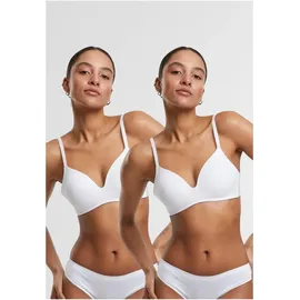 URBAN CLASSICS padded Bra in white+white | Weiß