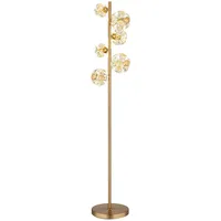 GLOBO Stehleuchte Standlampe Kristallleuchte LED Kugeln gold