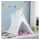 vidaXL Kinder-Teepee-Zelt mit Tasche Pfirsich & Spielbälle Haut Weiß