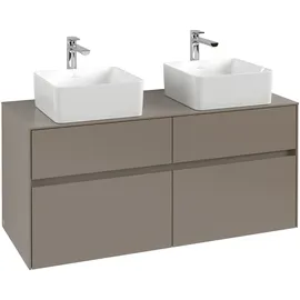 Villeroy & Boch Collaro Waschtischunterschrank C044B0AB 120x54,8x50cm, für 2 Waschtische, LED-Beleuchtung 8,8W, black oak