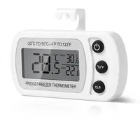 AiQInu AiQlnu Kühlschrank Thermometer, Magnetische Digitale Gefrierschrank Thermometer, Küchenthermometer mit Haken LCD Display Lesen Max Min Funktion, für Zuhause, Restaurants, Bars, Cafés (Weiß)