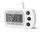 AiQInu AiQlnu Kühlschrank Thermometer, Magnetische Digitale Gefrierschrank Thermometer, Küchenthermometer mit Haken LCD Display Lesen Max Min Funktion, für Zuhause, Restaurants, Bars, Cafés (Weiß)