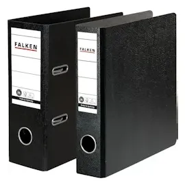 Falken Ordner A5 hoch Hartpappe schwarz