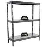 Proregal Schwerlastregal Metall 200x120x75 cm grau