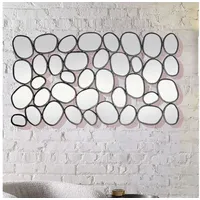 FineBuy FineBuy, Spiegel, Wandspiegel 56x99 cm Glas Metallrahmen schwarz