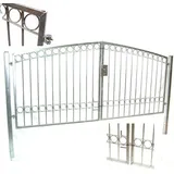 Apex Digital Apex - Stahl Gartentor Tor Doppelflügeltor G1 Inkl. Pfosten Einfahrtstor Hoftor Zauntor S-tor 350x160