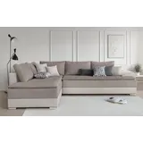 INOSIGN Ecksofa »Boxspringbett Night & Day L-Form mit Dauer-Schlaffunktion mit Armlehne«, mit Boxspring-Bettfunktion 180x200 cm und Bettkasten, Dauerschläfer!