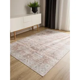 benuta Vintage-Teppich, Rosa, Kunststoff, Vintage, Rechteckig, 300x400 cm, Oeko-Tex® Standard 100, in verschiedenen Größen erhältlich, rutschfeste Unterfläche, waschbar, Teppiche & Böden, Teppiche, Vintage-Teppiche