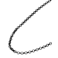 Adelia's Erbskette Unisex Edelstahl schwarz 60 cm