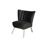 Max Winzer Sessel Alessandro Samt 70 x 80 x 66 cm Schwarz