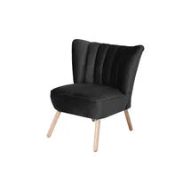 Max Winzer Sessel Alessandro Samt 70 x 80 x 66 cm Schwarz