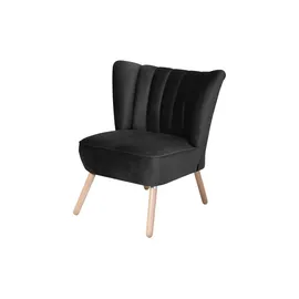 Max Winzer Sessel Alessandro Samt 70 x 80 x 66 cm Schwarz