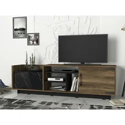 Wohnwand Siento Walnuss ( Marmor Optik )