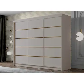 Mirjan24 Schiebetürenschrank Amber VII 250 x 215 x 58 cm Beige