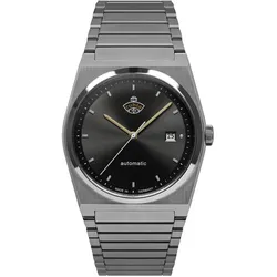 Automatikuhr RUHLA "Space Control Automatik", silber (silberfarben), Armbanduhren, Herren, Armbanduhr, Herrenuhr, Datum, Saphirglas, Made in Germany