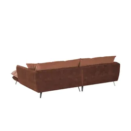 bobb Eckcouch Mikrofaser 3-Sitzer Kupfer