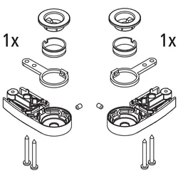 KERMI EBDI019 Set Lager unten Farbe: weiss 2535010