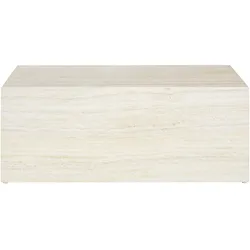 Couchtisch SALESFEVER, beige (travertin, travertin, travertin), B:90cm H:35cm T:60cm, MDF, mit Melaminfolie überzogen, Tische, rechteckig 90x60 cm, in Marmoroptik foliert