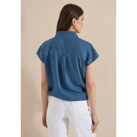 Cecil Hemdbluse im Denim-Look Blau XXL