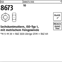 F. REYHER Nchfg. GmbH & Co. KG Sechskantmutter ISO 8673 M10 x 1 100 Stück
