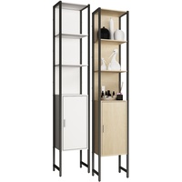 VCM Holz Badezimmerschrank Badmöbel Metall Industrial Style Stand Badregal