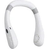 Tragbarer Usb-nackenventilator Mit Digitalanzeige, 5 Geschwindigkeitsstufen, Ohne Rotorblätter, Ideal Für Outdoor-sport Und Reisen (athens Weiß).