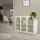 ML-Design Vitrinenschrank 120 x 93 x 40 cm Creme / Weiß