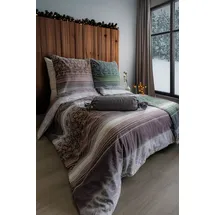 FLEURESSE Bettwäsche Fleuresse Aspen Biber Bettwäsche 135x200 Ornamente Streifen braun, Biber, 2 teilig braun