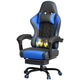 JUMMICO Gaming Stuhl Ergonomisch Blau
