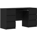 vidaXL Schreibtische 2 Stück Schwarz Eiche 140x50x76 cm Holzwerkstoff