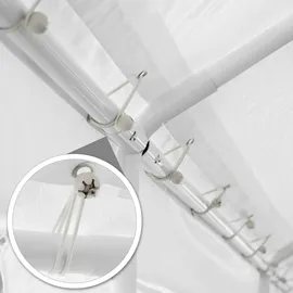 Tectake Pavillon 6 x 4 m mit Seitenteile weiß
