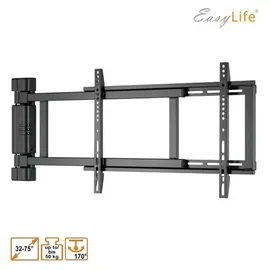 Easy Life EasyLife - TV Wandhalterung elektrisch schwenkbar, 32-75 Zoll, VESA bis 600x400 (schwarz) - Schwarz