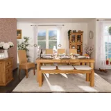 1a Direktimport Esstisch - Mexico Möbel - Pinie - ausziehbar - verlängerbar - mit Ansteckplatten - 200x100