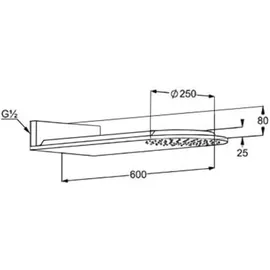 Kludi A-QA Kopfbrause Ø 250 mm, 2 Strahlarten (6488087-00)