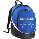 multifanshop multifanshop® Rucksack - Schalke - Herzschlag - Druck weiß