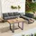 stilvora Gartenlounge-Set 4-tlg. Grau/Schwarz