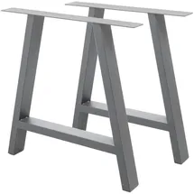 ECD Germany ECD-Germany Tischbeine Grau, Metall 72x8x70 cm, Esszimmer, Tische, Esstische, Tischsysteme