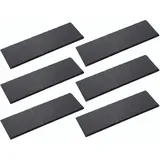 Novaliv 6x Schieferplatten I rechteckig I 30x20x0,5 cm I Sushi Servierplatten Untersetzer Käseplatte Tischplatz Schiefer Geschirr Platzset Schiefer