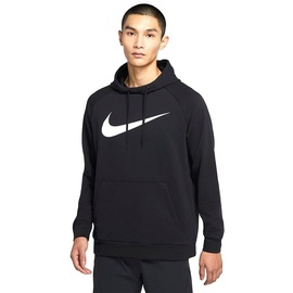 Nike Herren Dri-fit Hooded Sweatshirt, Black/(White), L